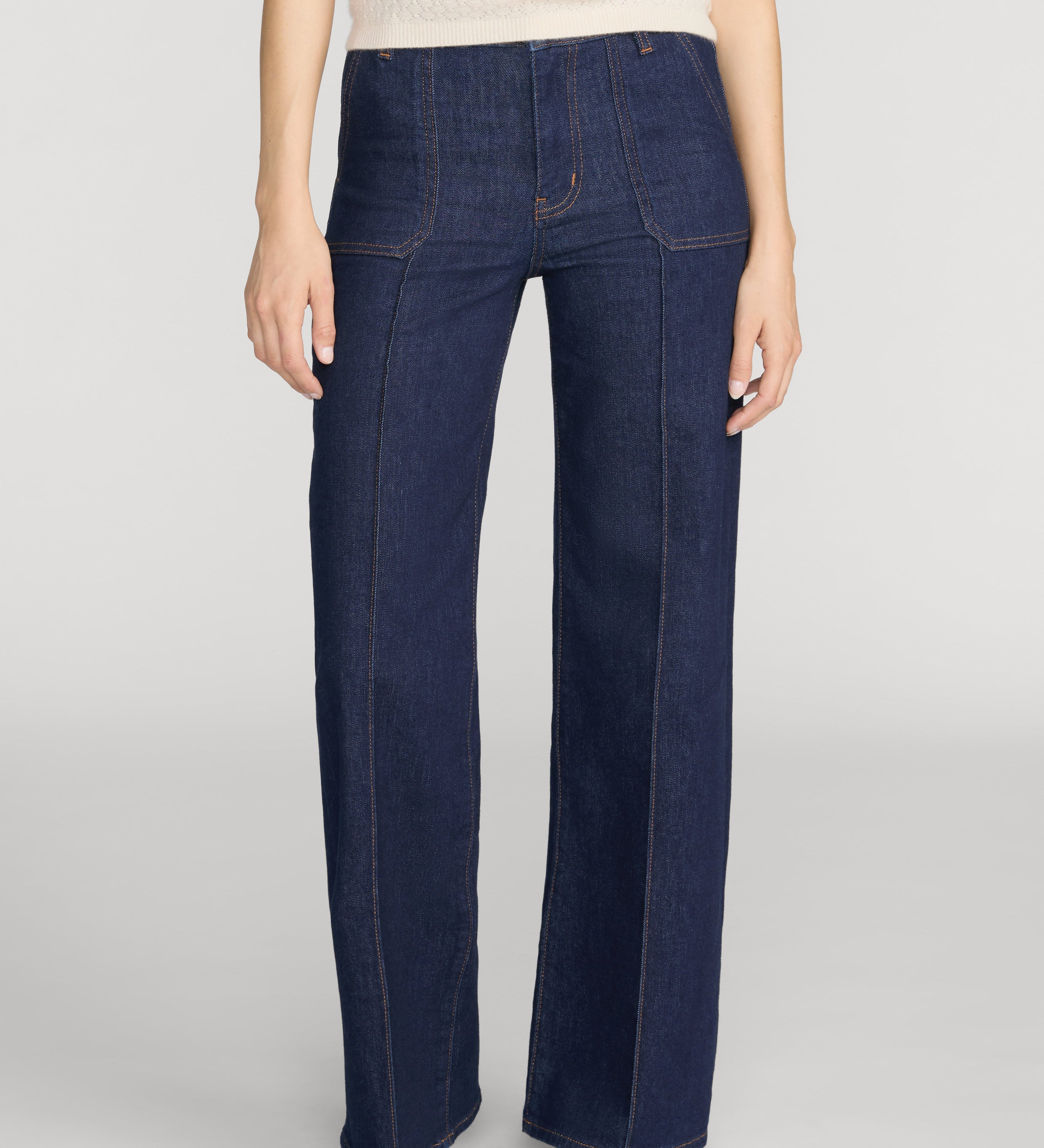 FRAME - Le Pixie Slim Palazzo Pintuck Pocket
