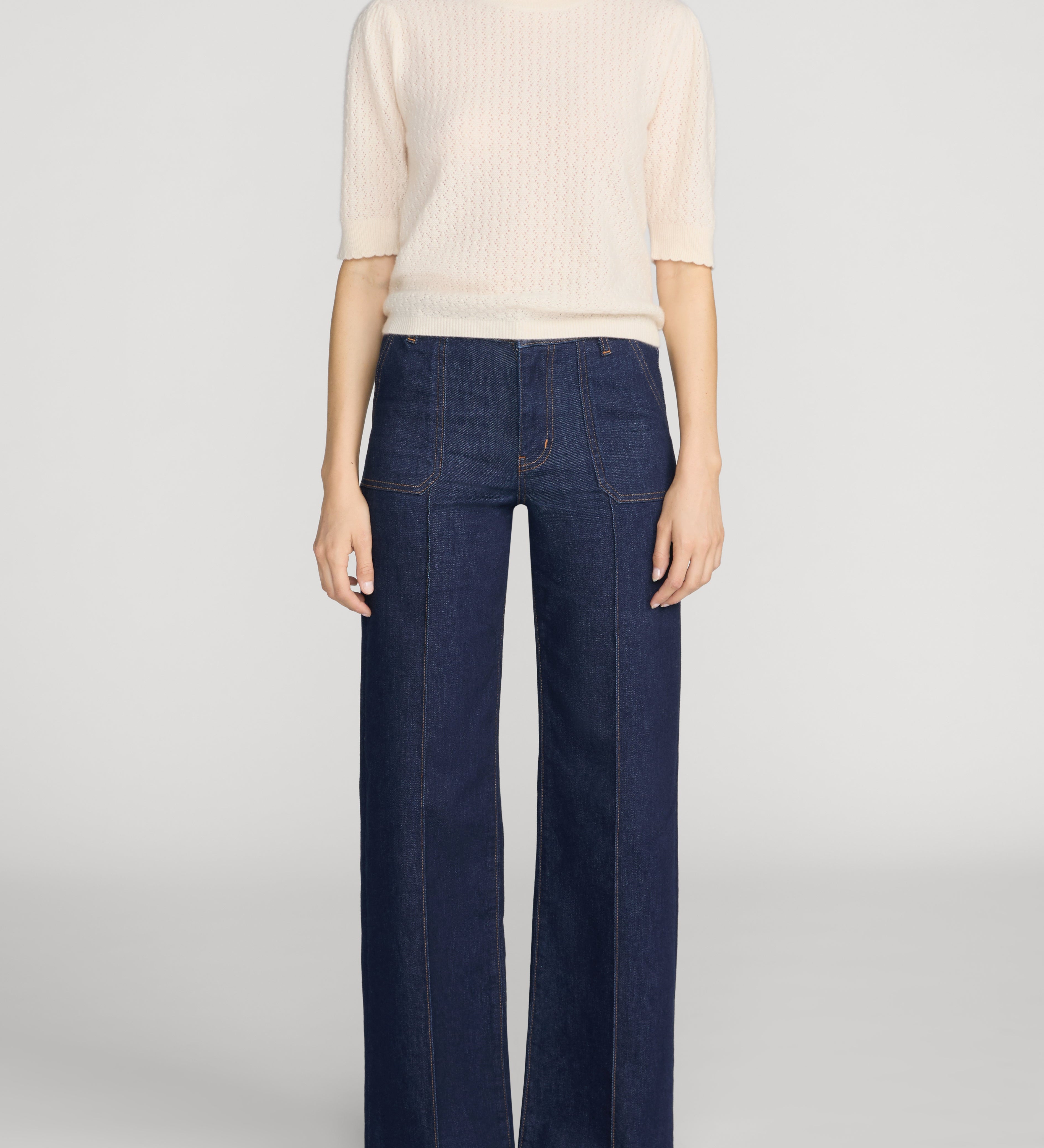 FRAME - Le Pixie Slim Palazzo Pintuck Pocket
