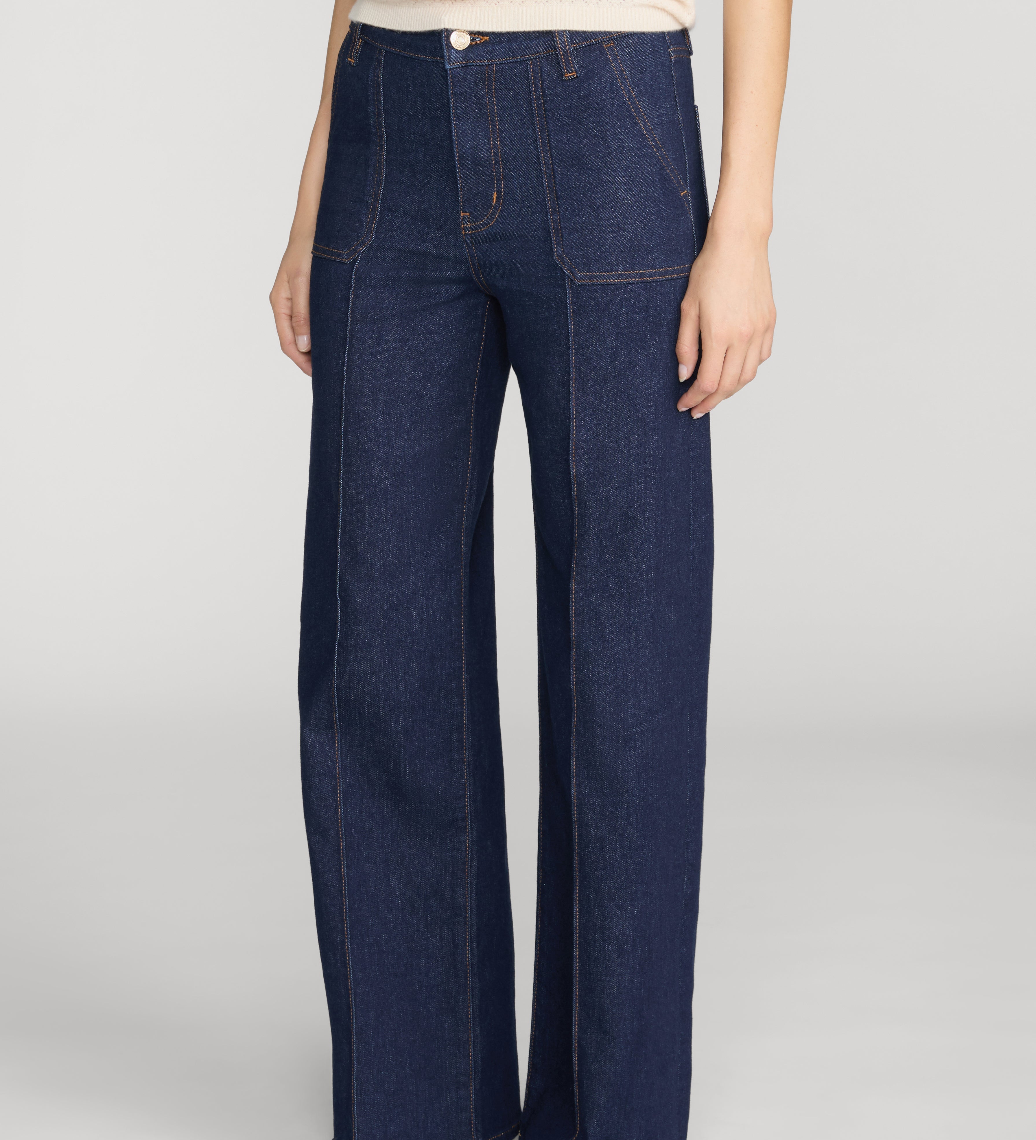 FRAME - Le Pixie Slim Palazzo Pintuck Pocket