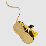 Metier - ISSIMO | Métier Glasses Case Double With Strap Metallic Calfskin Gold
