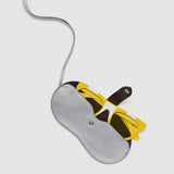 Metier - ISSIMO | Métier Glasses Case Double With Strap Metallic Calfskin Silver