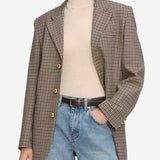 FRAME - The Houndstooth Blazer -- Navy Multi