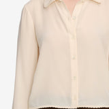 FRAME - The Silk Prim Blouse -- Cream
