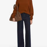 FRAME - The Cashmere Brushed Sweater -- Rust