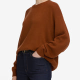 FRAME - The Cashmere Brushed Sweater -- Rust