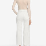 FRAME - Le Slim Palazzo Crop -- White Raw Fray
