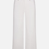 FRAME - Le Slim Palazzo Crop -- White Raw Fray