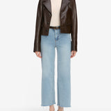 FRAME - Le Slim Palazzo Crop -- Tribute Raw Fray