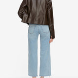 FRAME - Le Slim Palazzo Crop -- Tribute Raw Fray