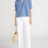 FRAME - The Denim V - neck Popover Top