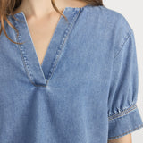 FRAME - The Denim V - neck Popover Top