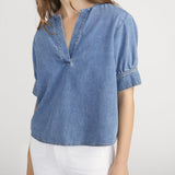 FRAME - The Denim V - neck Popover Top
