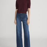 FRAME - The Chain Pointelle Sweater -- Cabernet