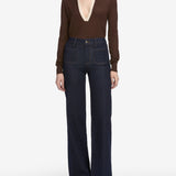 FRAME - Le Slim Palazzo Long Modernist Pocket -- Rinse