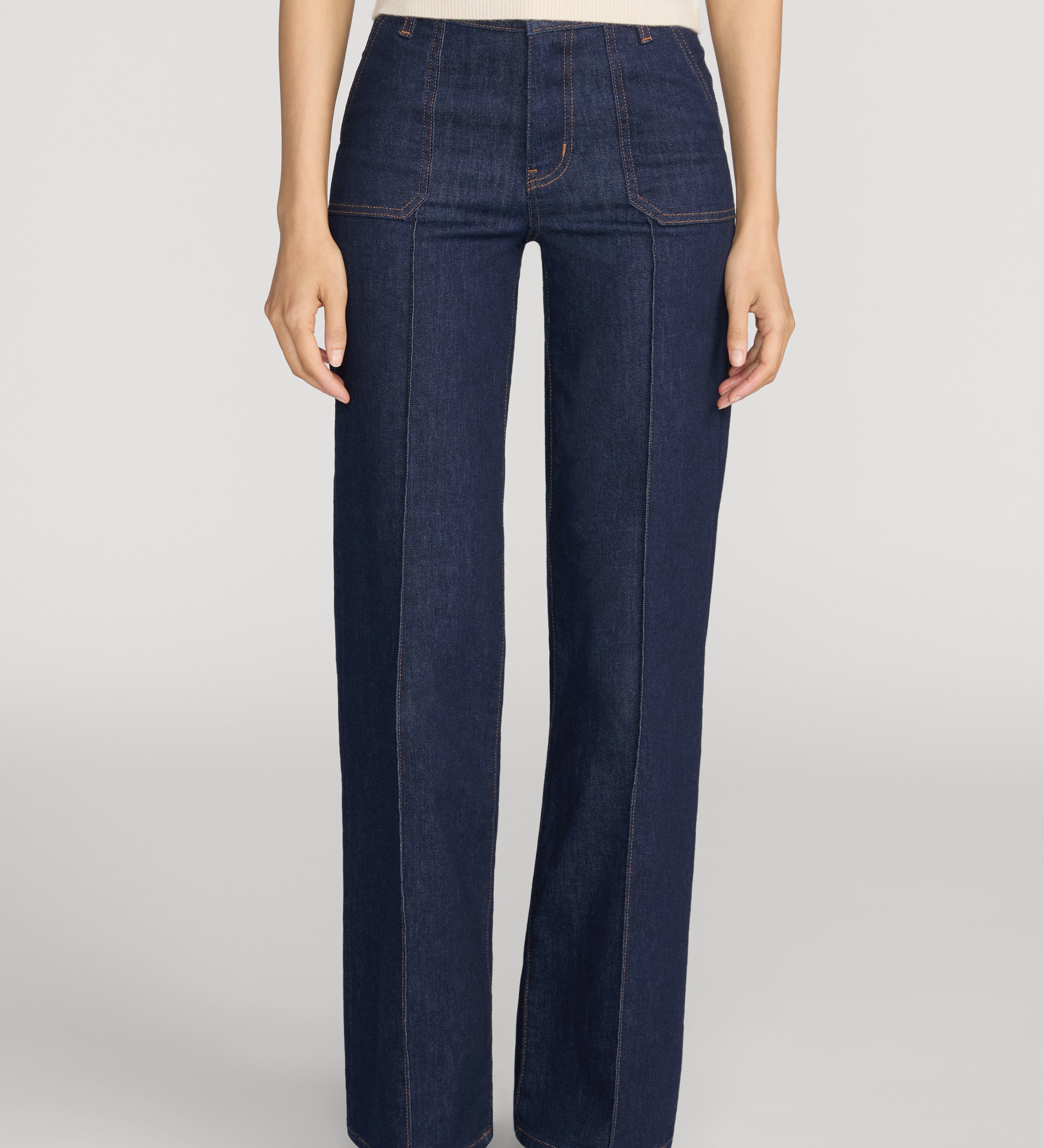 FRAME - Le Slim Palazzo Pintuck Pocket
