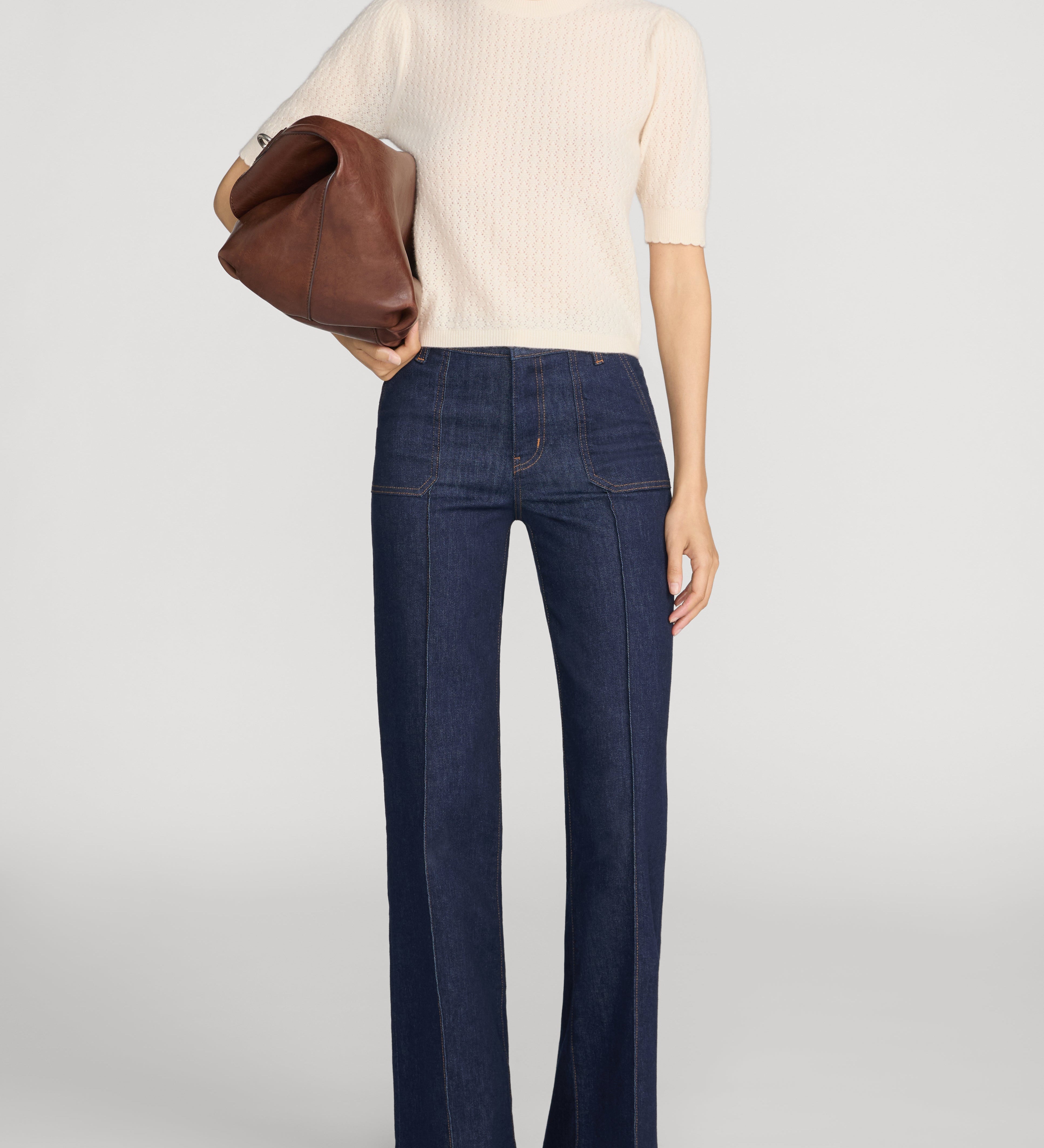 FRAME - Le Slim Palazzo Pintuck Pocket