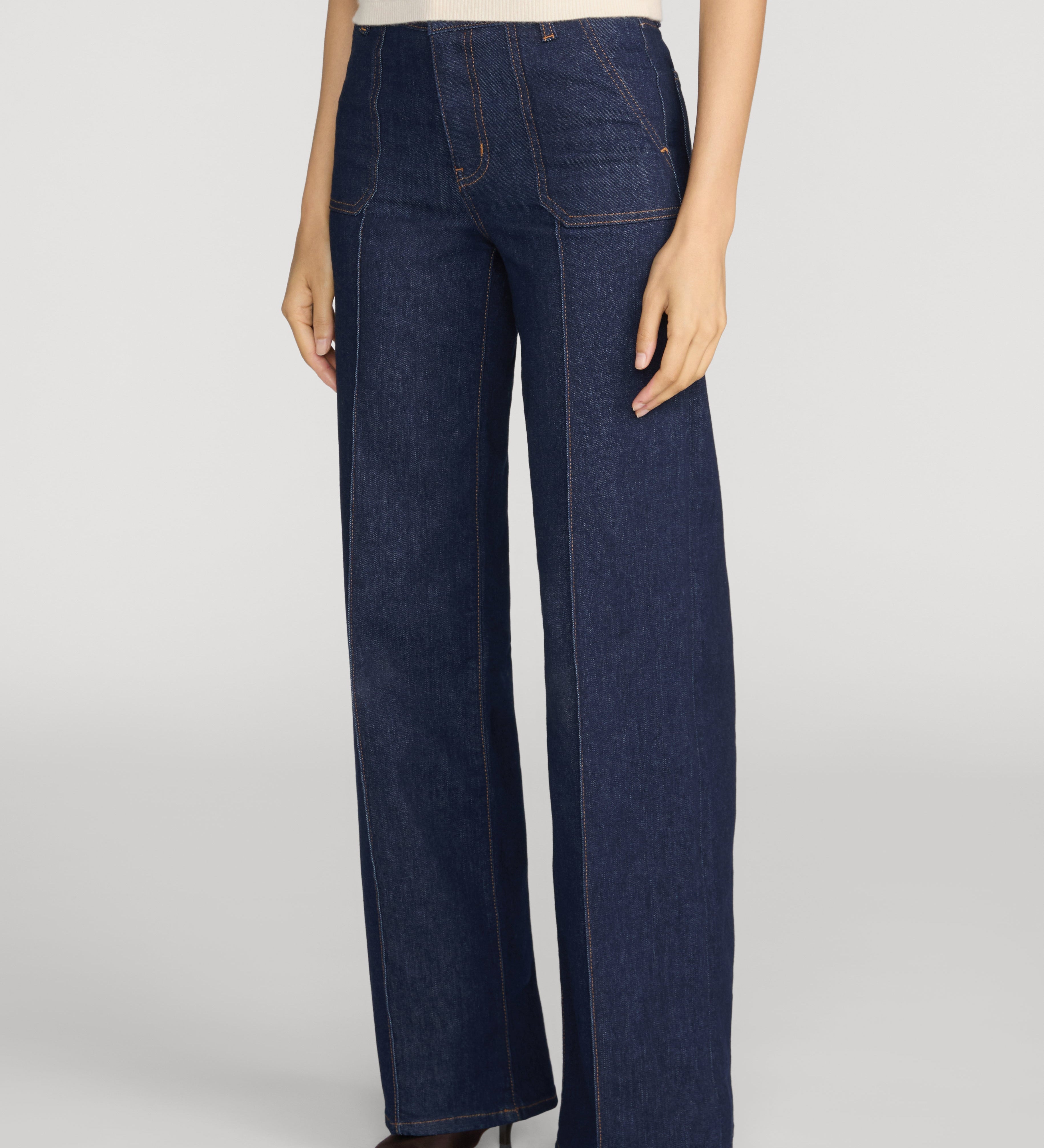 FRAME - Le Slim Palazzo Pintuck Pocket