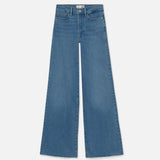 FRAME - Le Slim Palazzo Raw Fray -- Clearwater