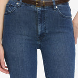 FRAME - Le Sleek Straight Crop -- Thunderstorm Raw Fray