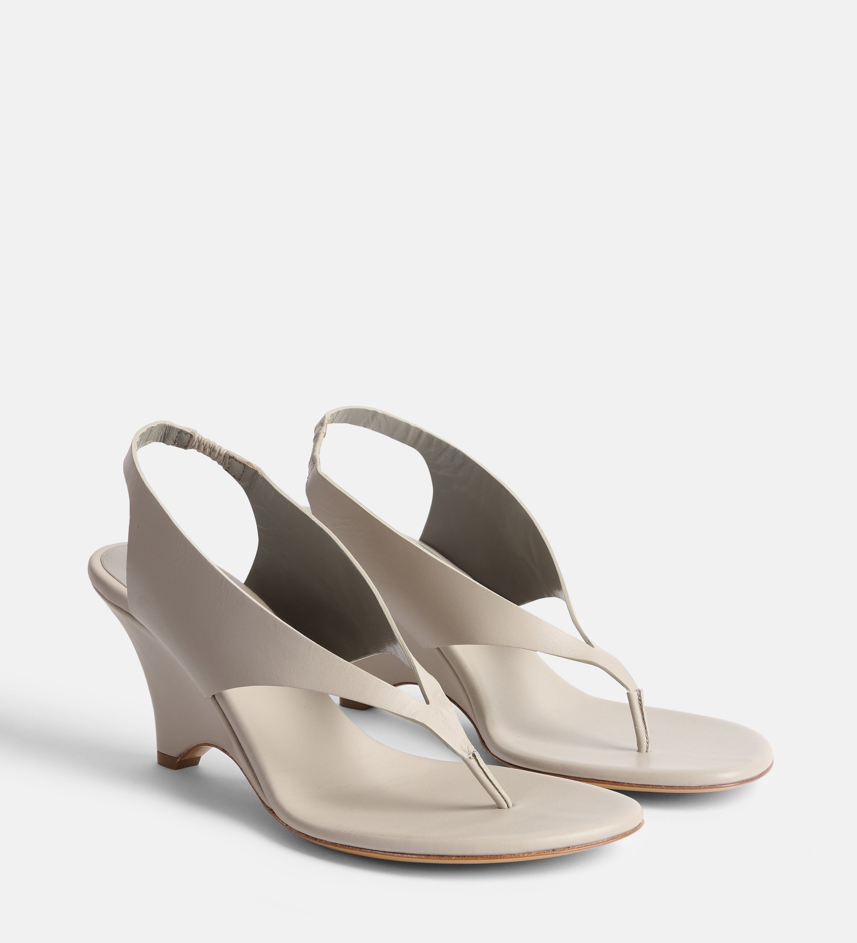 Le Monde Beryl - Langley Thong Wedge / New Pearl Leather