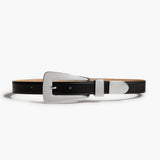Khaite - Lucca Belt in Black Leather with Silver