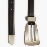 Khaite - Lucca Belt in Black Leather with Silver