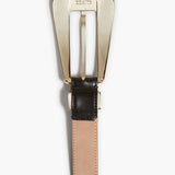 Khaite - Lucca Belt in Black Leather with Silver