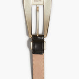 Khaite - Lucca Belt in Black Leather with Silver