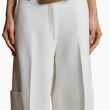 Khaite - Lucca Belt in Mud Suede with Antique Gold