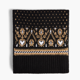 Khaite - Lucrene Scarf in Black and Camel Multi