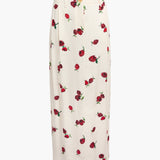 Khaite - Lucian Skirt in Cream with Raspberry Print