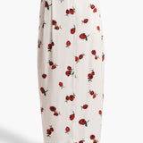 Khaite - Lucian Skirt in Cream with Raspberry Print