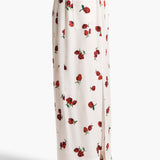 Khaite - Lucian Skirt in Cream with Raspberry Print