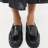 Loeffler Randall - Lucille Black Leather Loafer