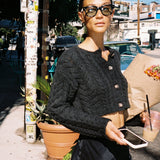 Ciao Lucia - Berta Charcoal Cardigan