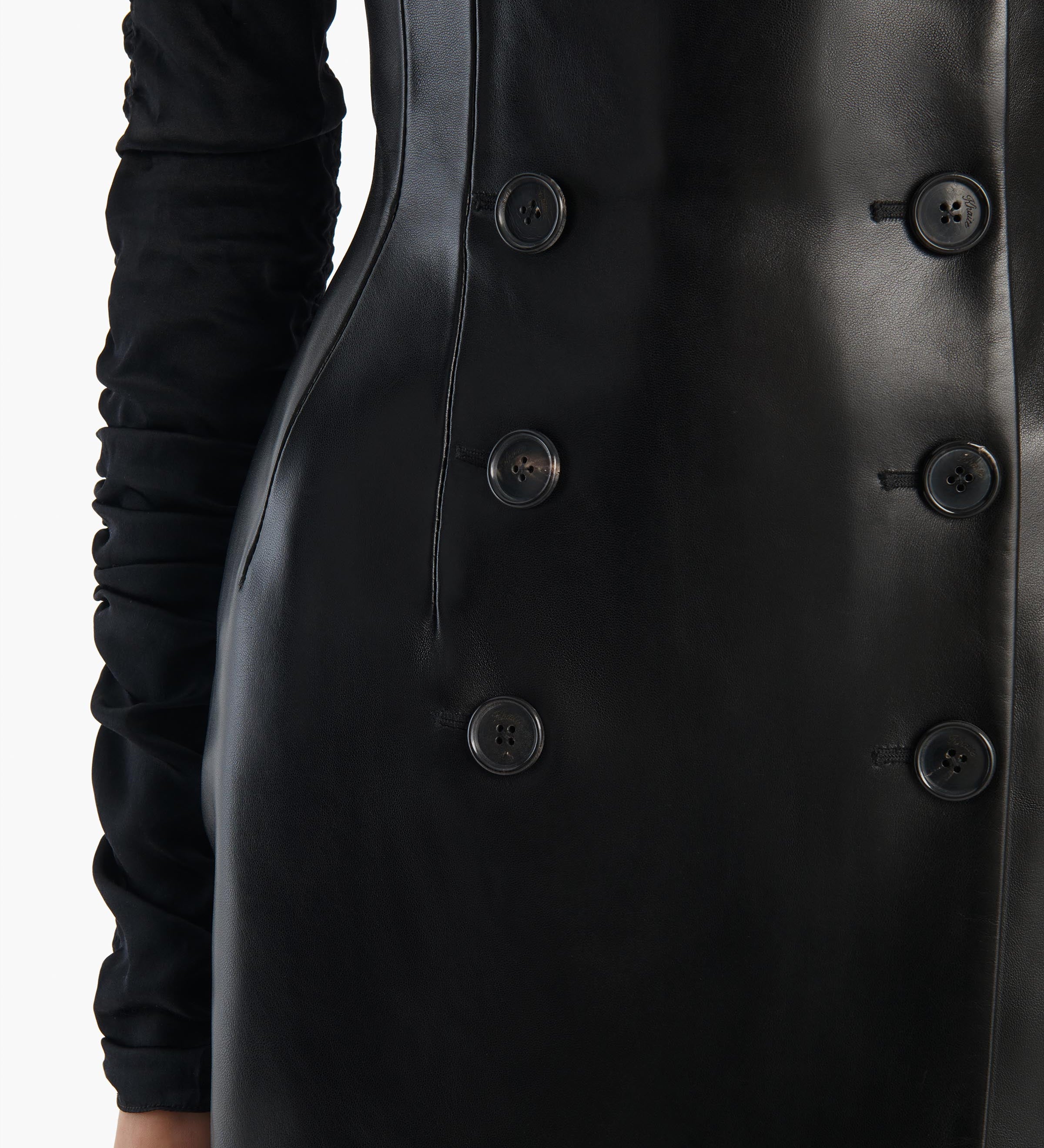 Khaite - Luiza Skirt in Black Leather