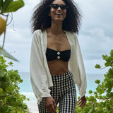 DÔEN - LULA CROP PANT -- NOIR MARJORIE GINGHAM