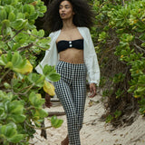 DÔEN - LULA CROP PANT -- NOIR MARJORIE GINGHAM