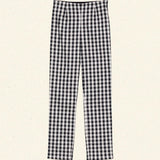 DÔEN - LULA CROP PANT -- NOIR MARJORIE GINGHAM