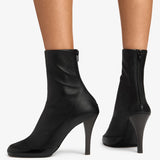Jude - Luna Ankle Boot Black Stretch and Brushed Leather