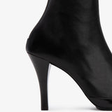 Jude - Luna Ankle Boot Black Stretch and Brushed Leather