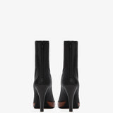 Jude - Luna Ankle Boot Black Stretch and Tan Croc Embossed Leather