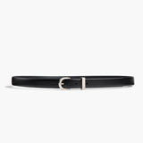 Khaite - Luna Belt in Black Leather with Silver