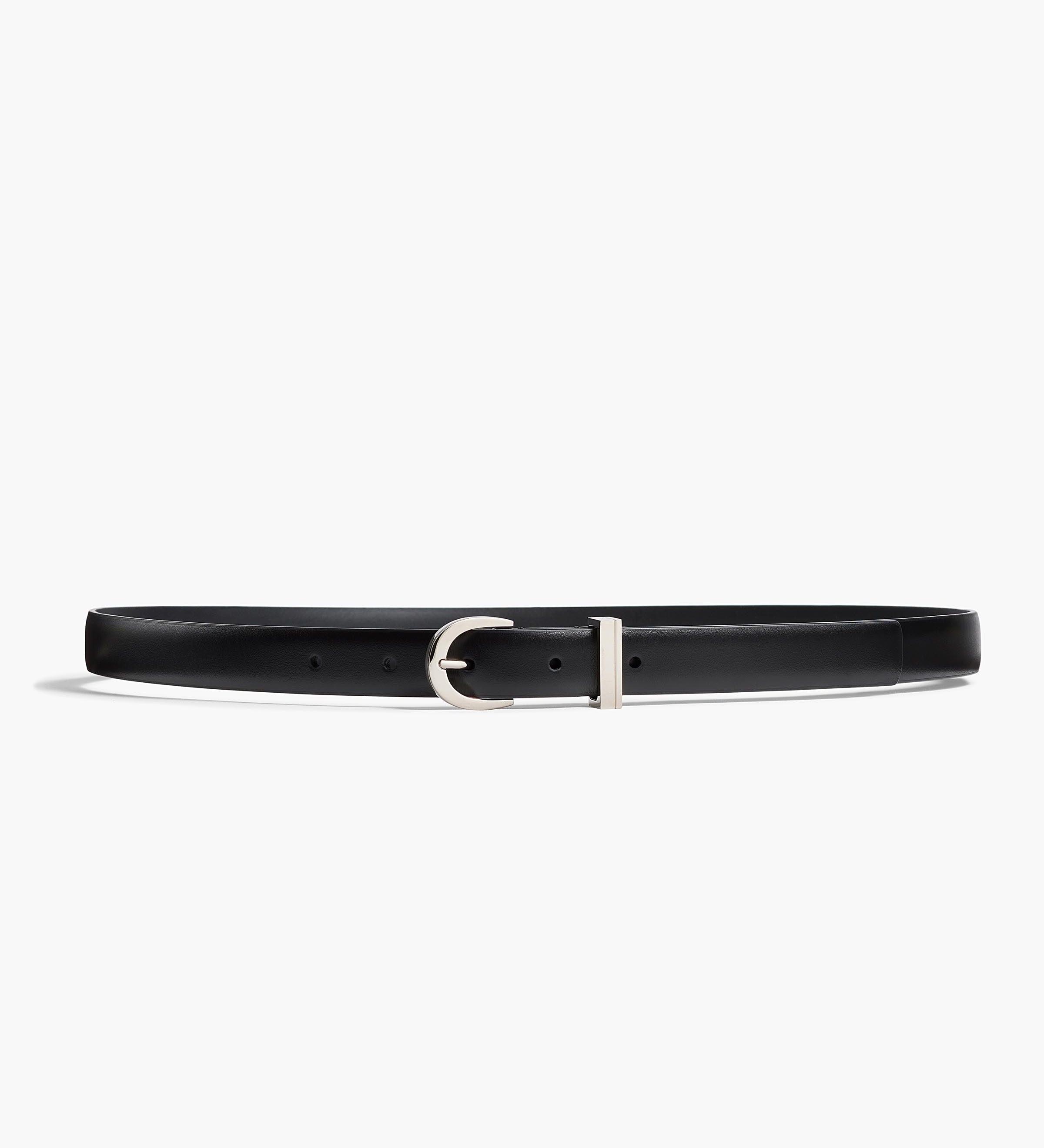 Khaite - Luna Belt in Black Leather with Silver