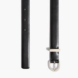 Khaite - Luna Belt in Black Leather with Silver