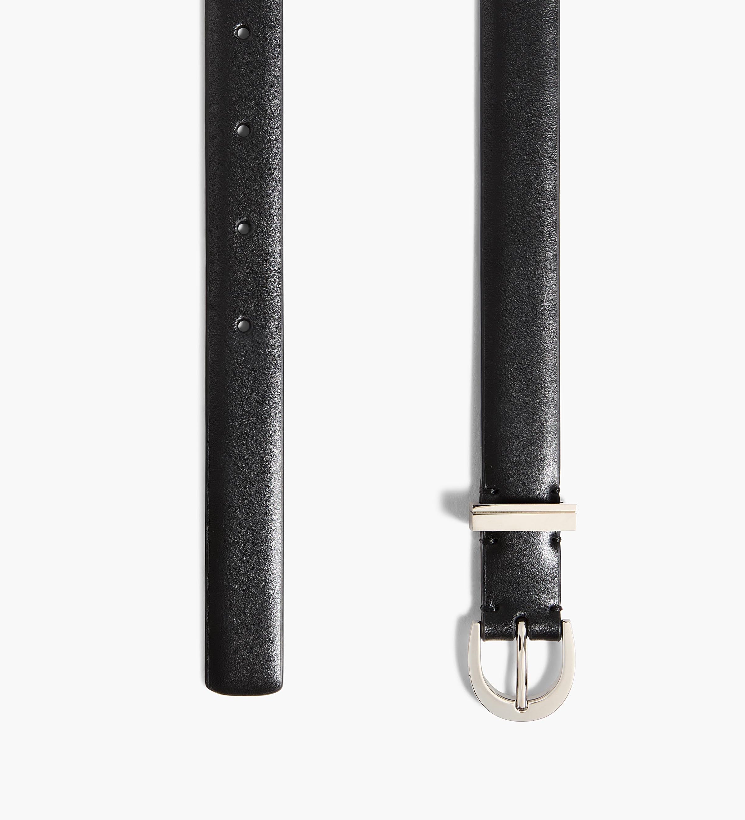 Khaite - Luna Belt in Black Leather with Silver