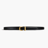 Khaite - Luna Belt in Black Leather with Gold