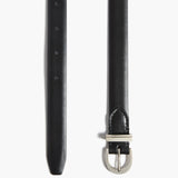 Khaite - Luna Belt in Black Leather with Silver