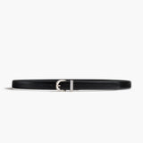Khaite - Luna Belt in Black Leather with Silver