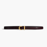 Khaite - Luna Belt in Bordeaux Leather with Gold